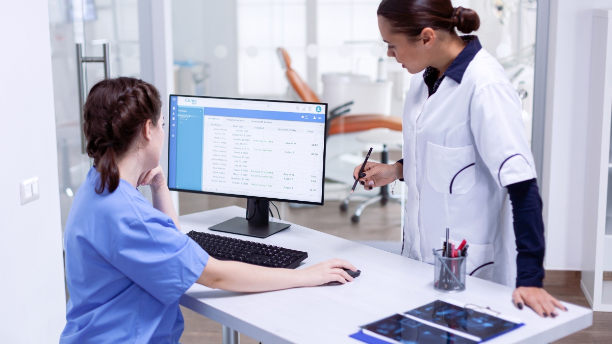 Healthcare call center outsourcing team managing patient appointment scheduling efficiently in a modern healthcare support center