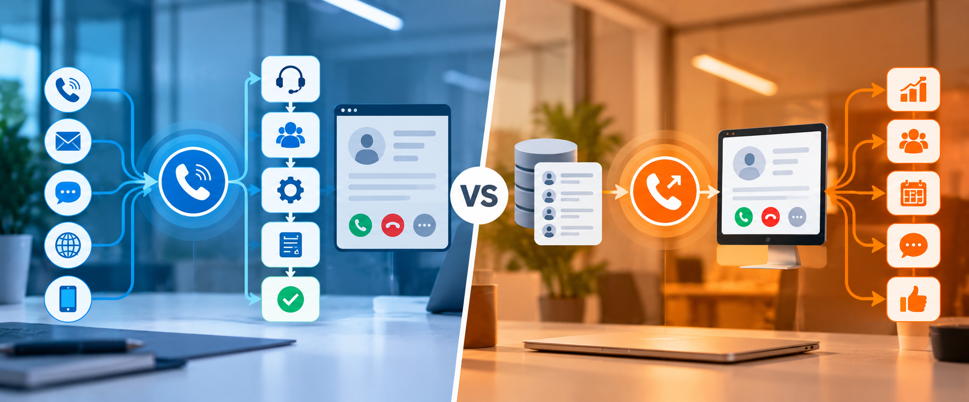 Inbound vs outbound call center processes